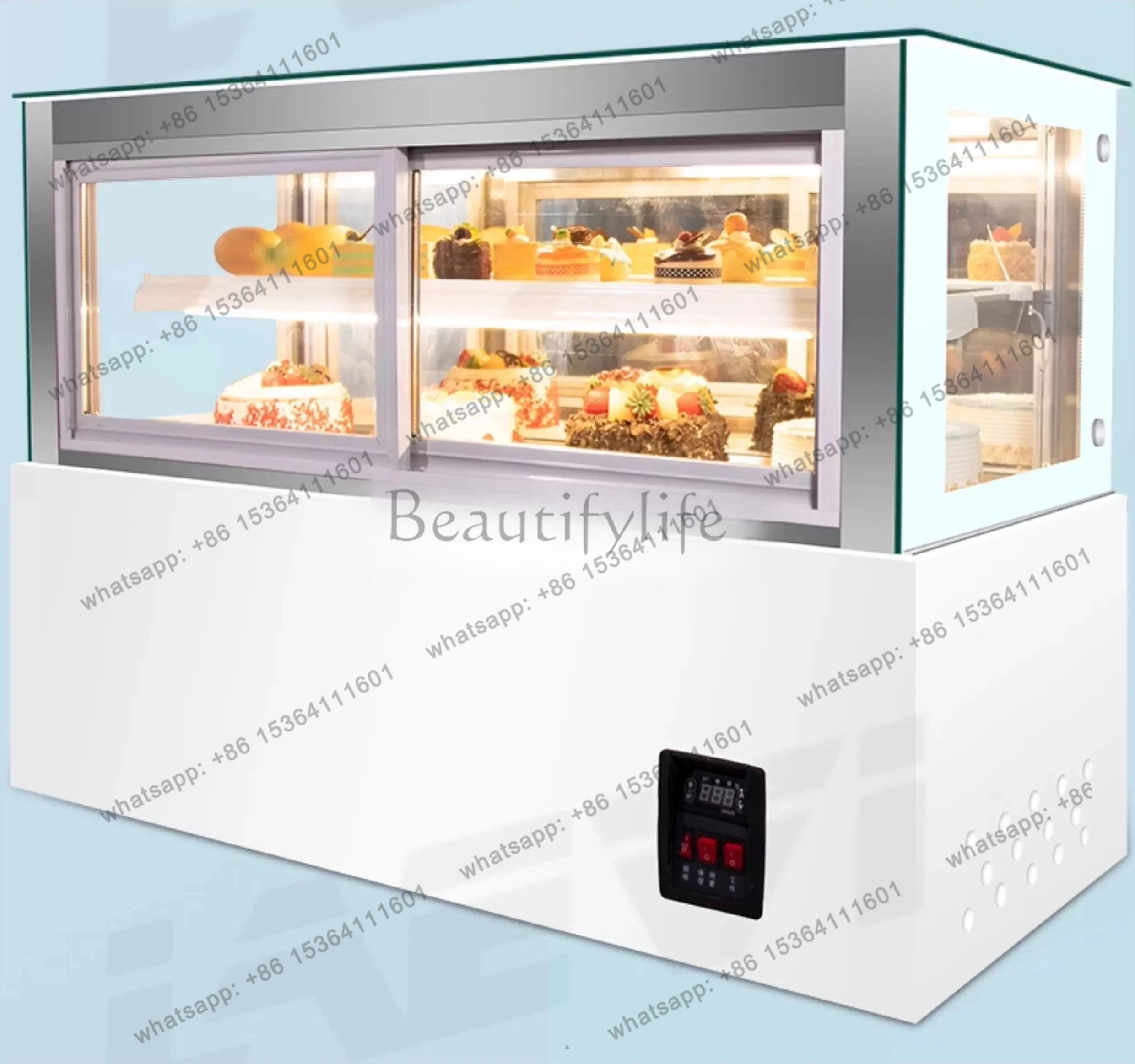 Dessert Mousse Air-Cooled Display Counter Western Pastry Refrigerated Freezer Cake Fruit Preservation Refrigerator