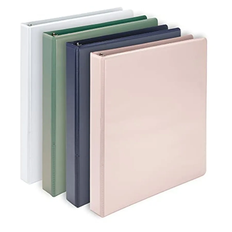 

Plant Based Durable D-Ring Binders 1 Inch 3 Ring Binder with 225 Sheet Capacity, Eco Friendly School and Office Supplies,Boho