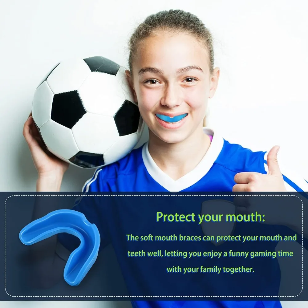 Mouth Protection Teeth Protector Sports Supplies Black/White/Blue/Red/Green Teeth Protection Silicone Boxing Gum Shield Unisex