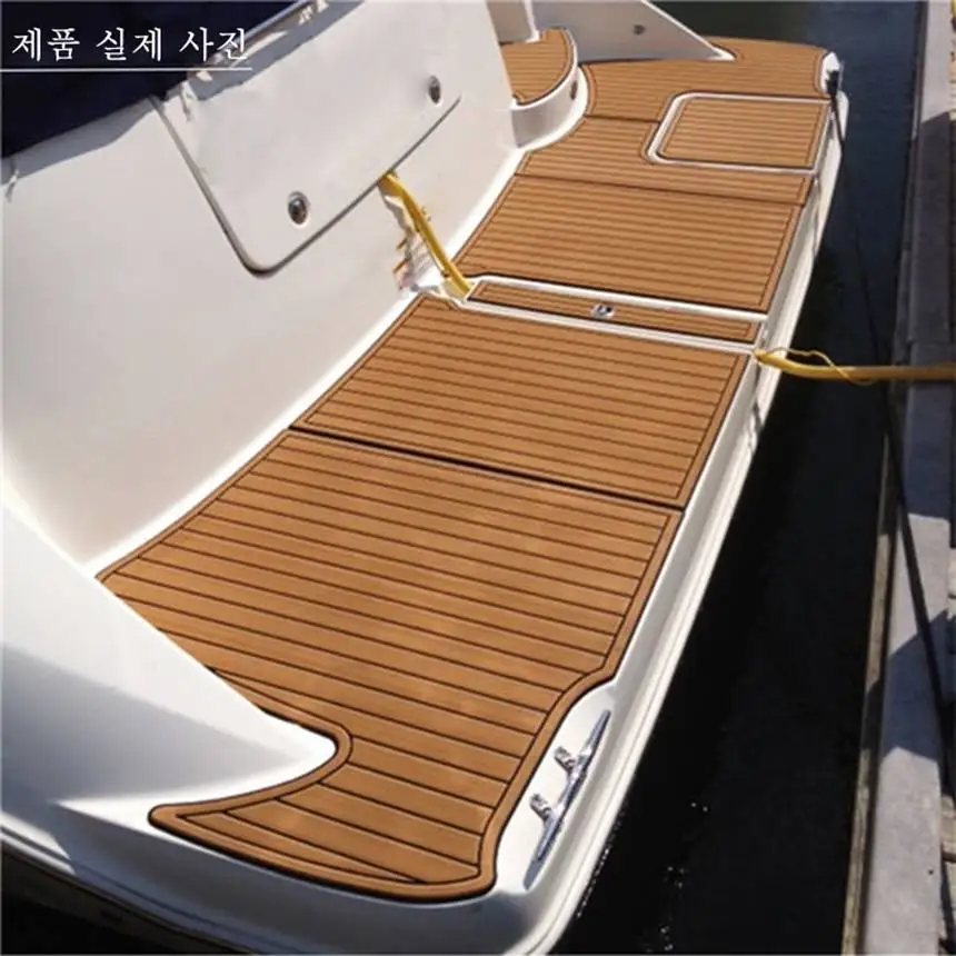 3000x900x6mm Self Adhesive EVA Foam Boat Yacht Marine Flooring Faux Teak Decking Sheet Pad Car Truck Floor Mat Brown