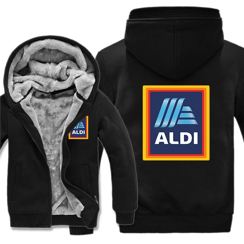 Aldi Market Hoodies Men Fashion Coat Pullover Fleece Liner Jacket Aldi Sweatshirts Hoody