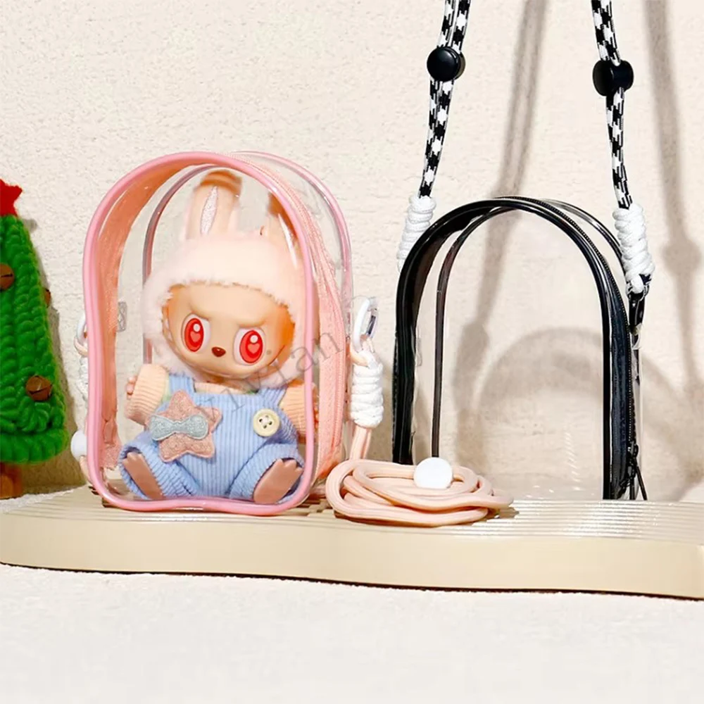 

Сумка для хранения кукол, уличная сумка для куклы, водонепроницаемая портативная прозрачная сумка для украшения куклы Labubu