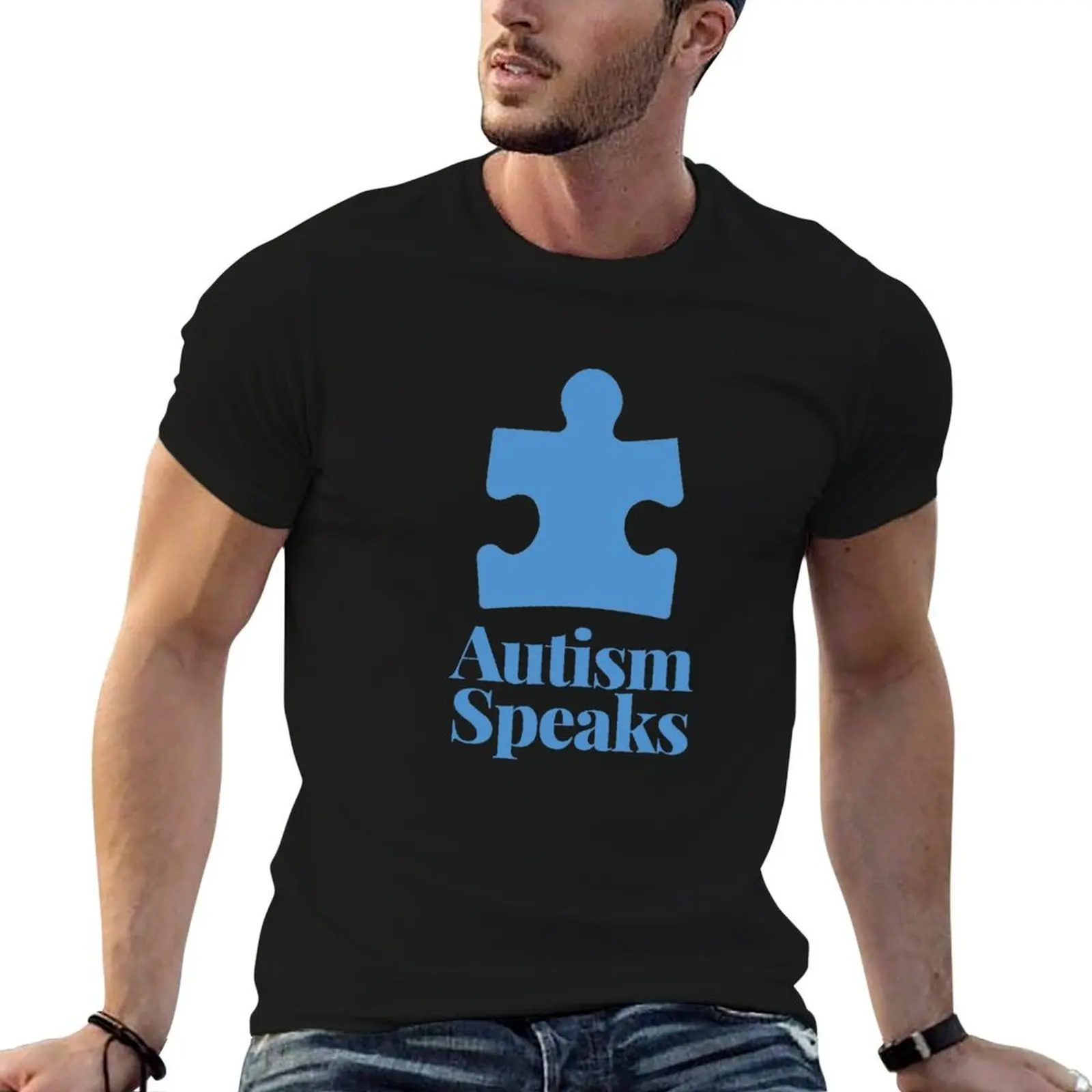 

Autism Speaks - World Autism Awareness Day T-Shirt man t shirt luxury t shirts cotton 100% T-Shirt