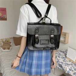 Plecaki w stylu Vintage dla nastolatków dziewczęce torby szkolne Jk jednolity torby studenci College Fashion Casual notebooki Laptop śliczne Bookbag