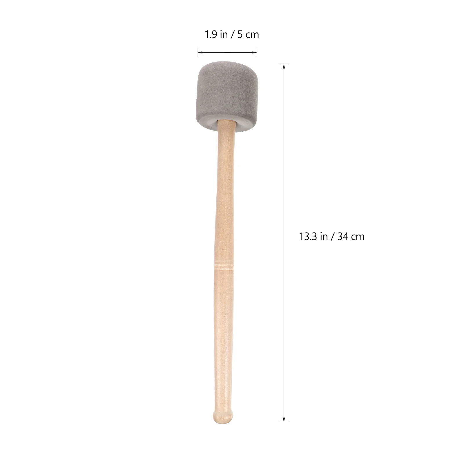 

2Pcs Drumstick Foam Big Drum Hammer Wood Handle Essential Percussion Instrument Bass Drum Sticks for Professionals Students
