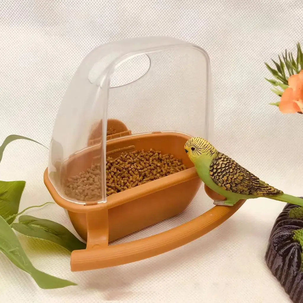 1 Pcs High Quality Bird Cage Feeder Parrot Water Hanging Bowl Parakeet Feeder Box Plastic Food Container Pet Supplies