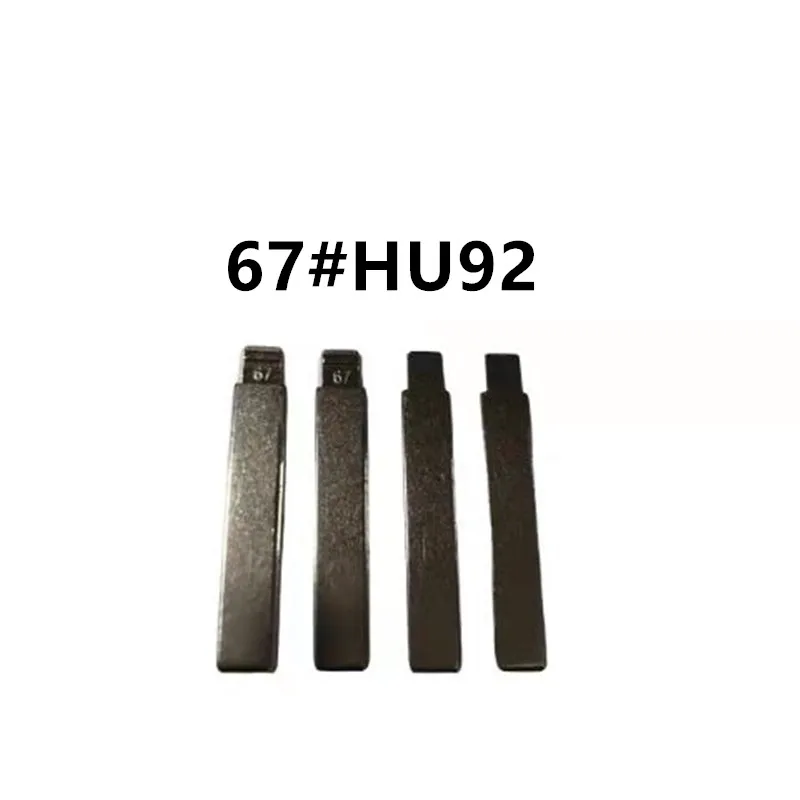 10pcs HU92 #67 Replacement Metal Blank Uncut Flip KD Remote Key Blade Type #67 for BMW for MG Key Blade