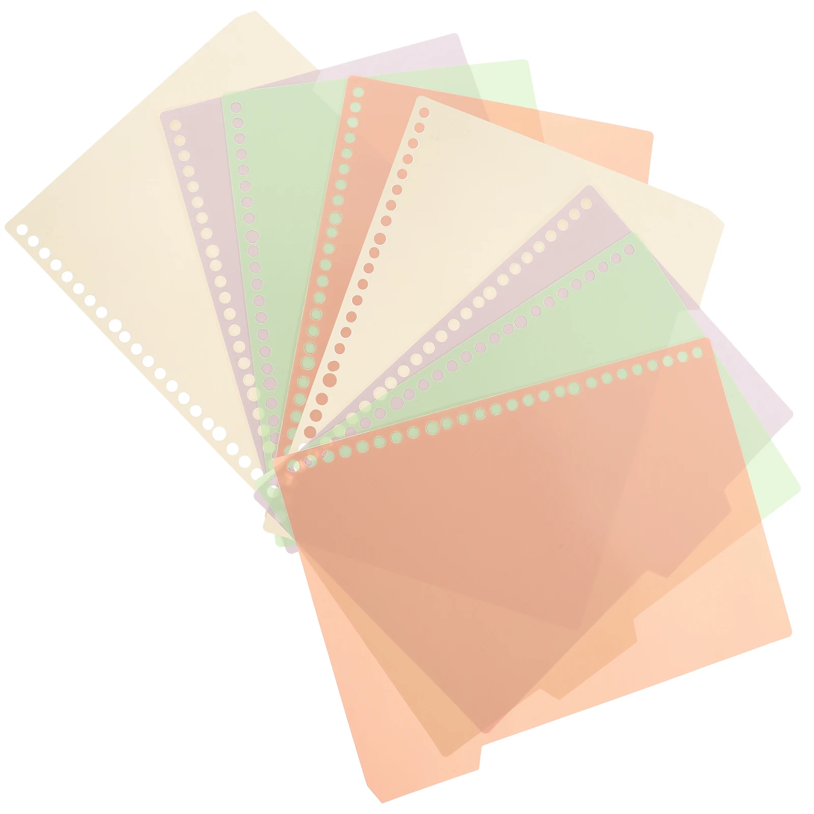 

10pcs A5 Macaron Notebook File Dividers Dividers Plastic Tabs Binder Files Organizing Papers Separators Labels