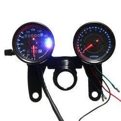 Universal For Honda Yamaha Suzuki Scooter ATV Meter 12V LED Backlight Motorcycle Dual Odometer Speedometer Tachometer Gauge