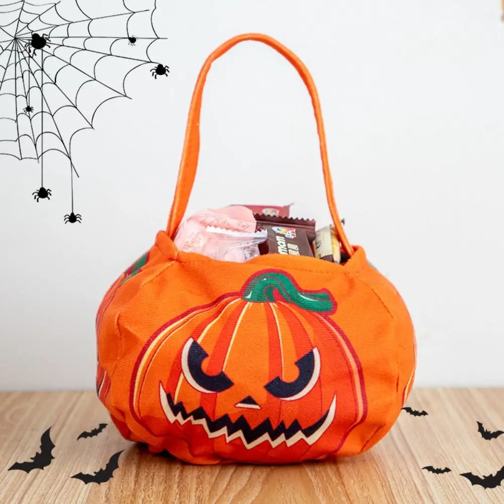 Tas tangan anak-anak, tas Tote anak-anak, tas tangan, ember permen, labu, trik, tas hadiah, tas permen Halloween, kain kreatif