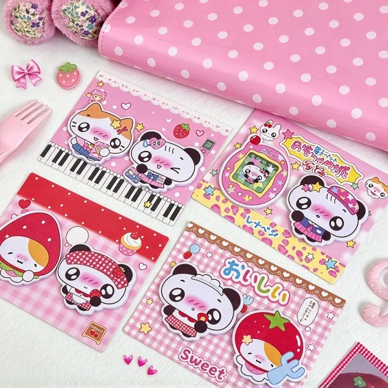 40pcs/lot Kawaii Cat Panda Memo Pad Sticky Notes Cute N Times Stationery Label Notepad Bookmark Post School Supplies