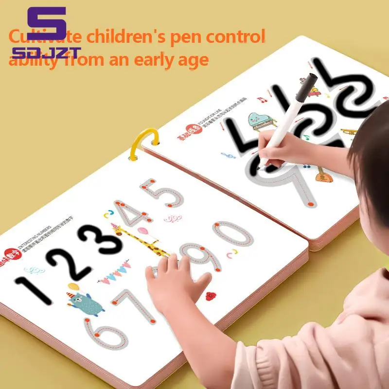 New Children Drawing Education Magical Tracing Workbook Reusable Copybook Pen Control Training Book