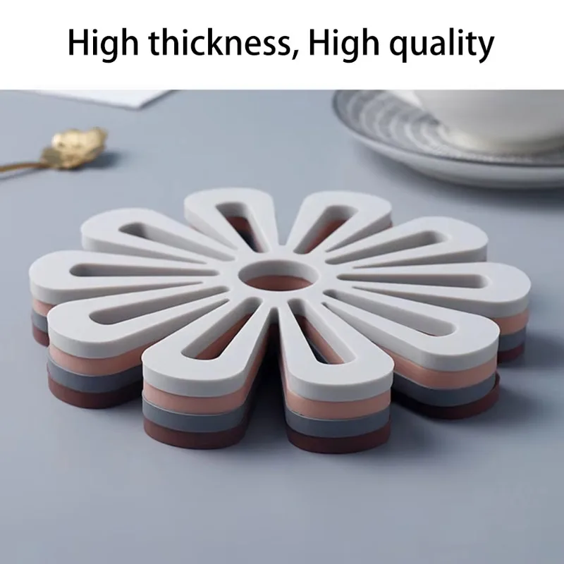 Hot Sale Kitchen Pot Mat Flower Shape Pot Holders for Hot Pots and Pans Holder Kitchen Insulation Coasters Hot Pad for Dishes