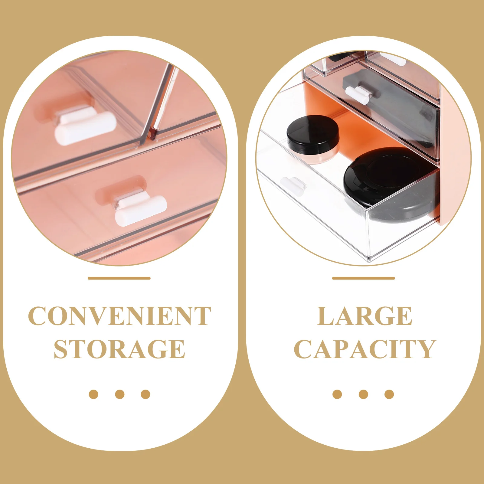 

Storage Box Makeup Drawer Organizer Small Desk with Drawers Work Plastic Desktop Office
