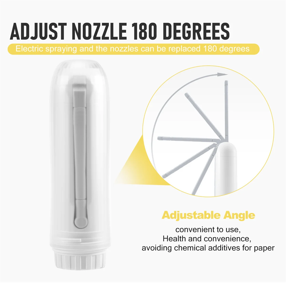 Spruzzatore elettrico automatico per Bidet doccia da viaggio pulizia da viaggio portatile-bianco