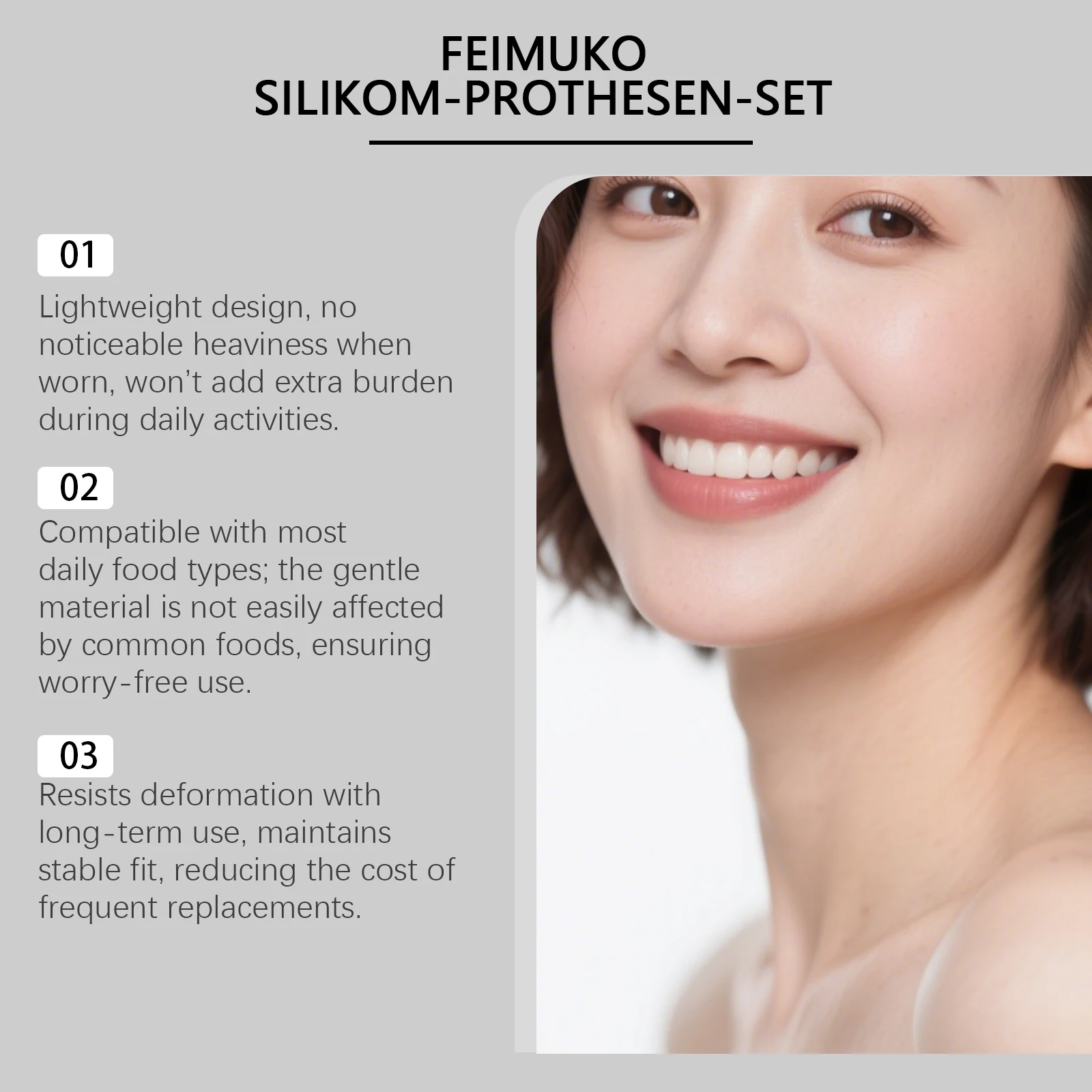 

Silicone Dentures Full Set Natural False Teeth Braces Fit Gum Protection Prevent Detachment Cover Damage Broken Tooth Repair Kit