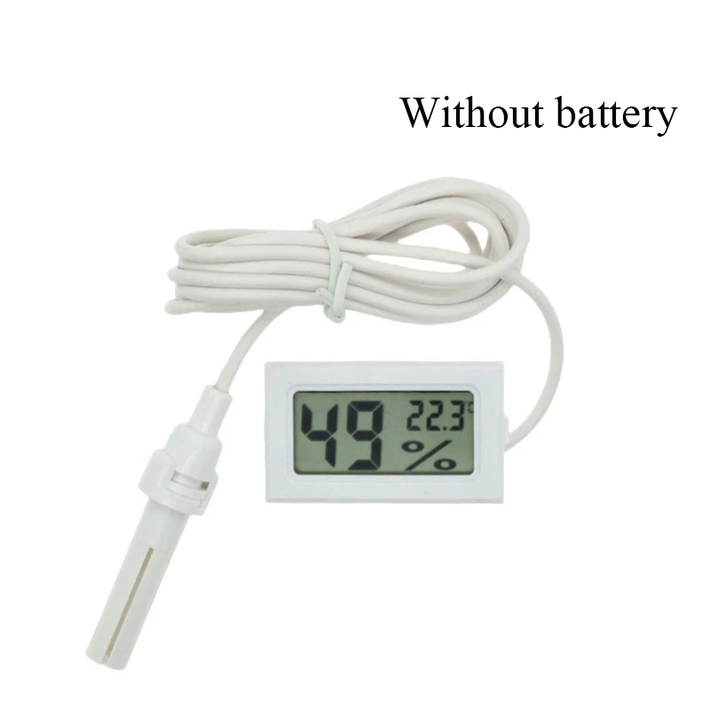 Mini Thermometer Sensor Hygrometer Gauge Refrigerator Aquarium Monitoring Display Humidity Detector Convenient Digital LED