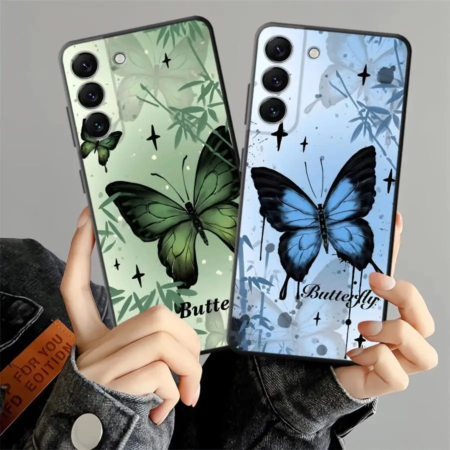 Creative Cartoon Butterfly Phone Cover Case for Samsung Galaxy A06 A37 A55 A57 A15 A05 A25 A16 A23 A52 A36 A73 A51 A53 A17 A41