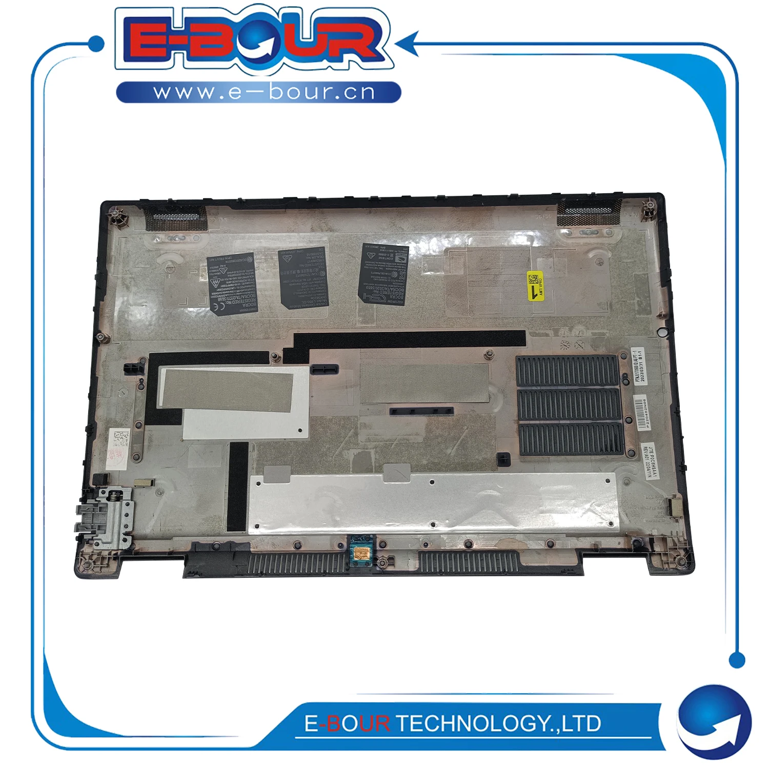 Capa inferior para laptop, para latitude 5520 e5520 03c21p 3c21p, base inferior para notebook, capa d, chassi, prata, cinza, novo