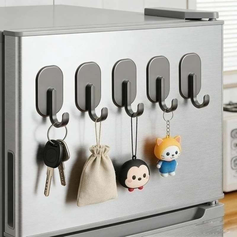 3/5pcs Heavy-Duty Magnetic Hook Featuring a Robust Magnet,This Black Multifunctional Hanging Rack Is Ideal for Camping, Kitchens