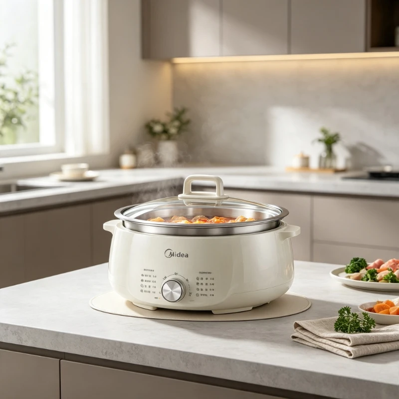 Unisex 4.5L 2026 New Stainless Steel Hot Pot, 0-Coating Electric Cooker Fast Heat Split for Home, Easy Clean Scratch-Resistant