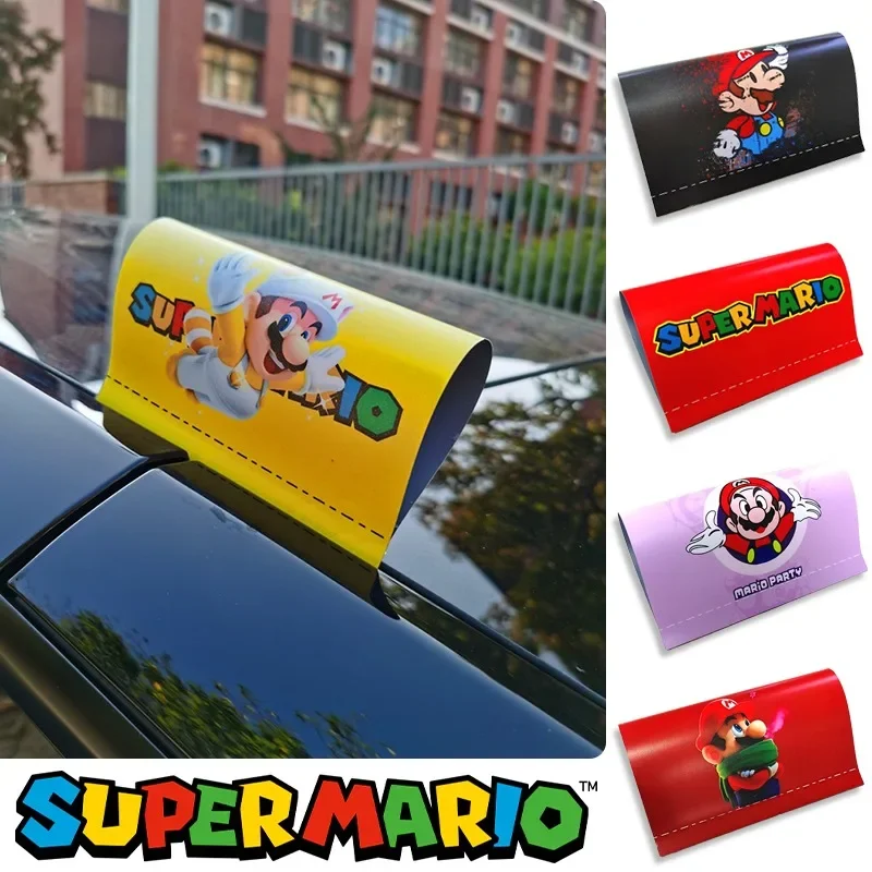 Super Mario Bros Car Universal Washing Labels Anime Door Mark Tag Stickers Decoration Cartoon Creative Warning Decal Accessories