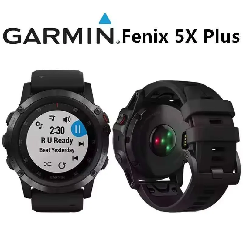 Garmin Fenix 5X Plus (Se ha usado.) Reloj Deportivo con GPS y Espejo de Zafiro, Monitor de Ritmo Cardíaco, Compatible con Múltiples Idiomas