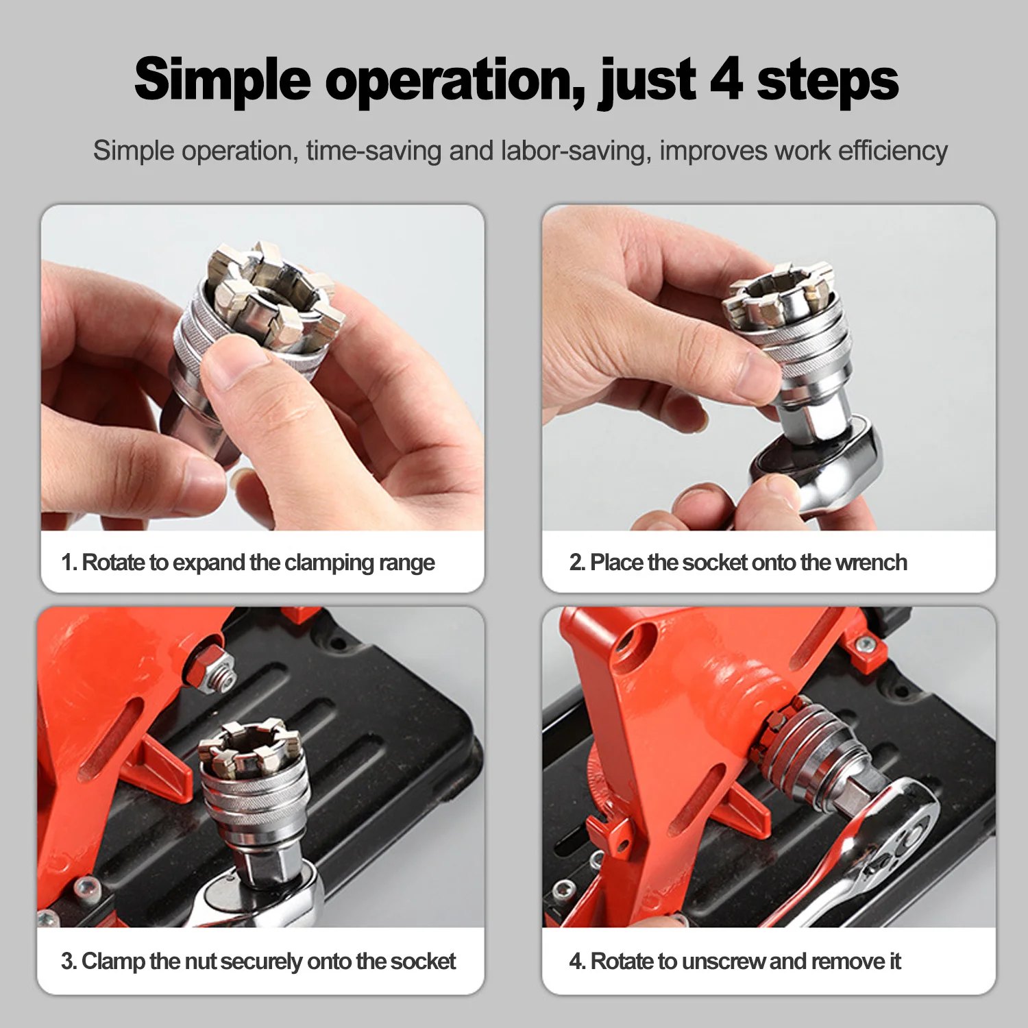 Universal Sleeve 2 Inch 10-19 Mm Adjustable Hex Universal Socket Torque Ratchet Wrench Head Spanner Sleeve Tools for Mechanic - view 5