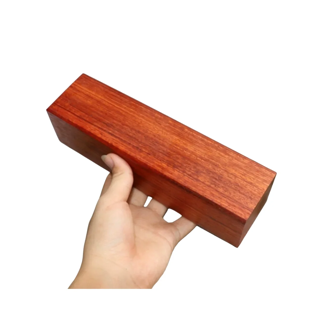 Size:200x50x50mm Bruma Rosewood（Burma Padauk）Redwood Carving DIY High-end Wood