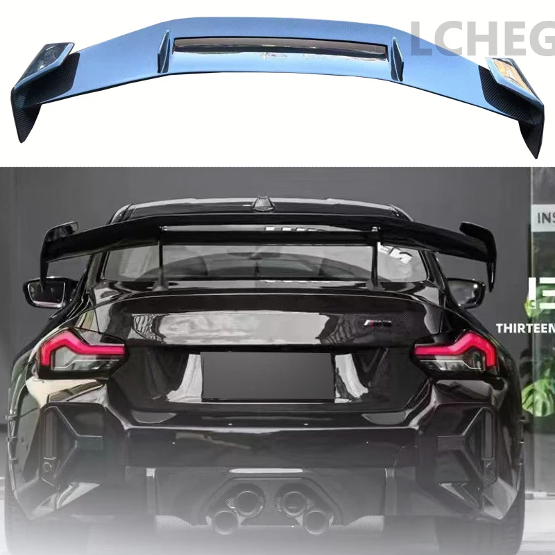 Universal For BMW Sedan Series Real Carbon Fibe Rear Trunk Lid Boot GT Style Spoiler Wings G87 G82 M3 M4 E60 F82 Car