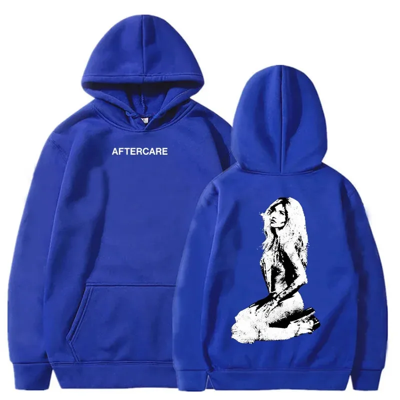 سترة بغطاء للرأس تشبه الماس من AFTERCARE سترة مطبوعة من Nessa Barrett للرجال بأكمام طويلة ملابس الشارع الشهير مع قلنسوة #2