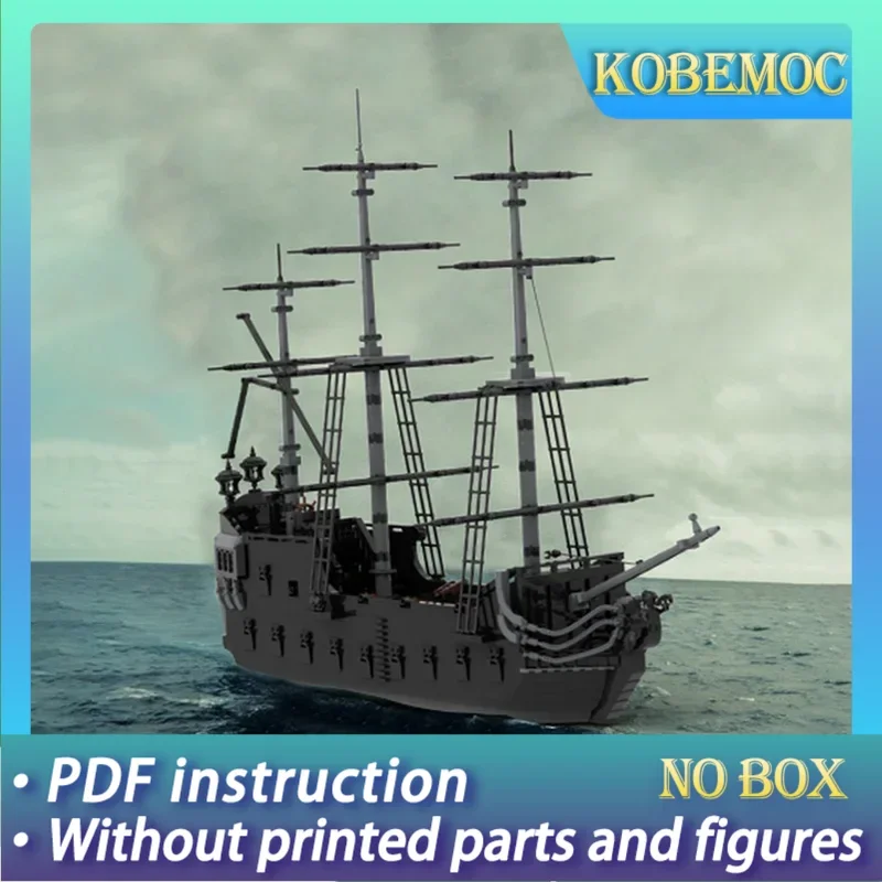 Moc Bouwstenen Klassiek Zwart Piratenschip Model Technische Bakstenen DIY Assemblage Zee Transport Speelgoed Voor Kind Vakantiecadeaus