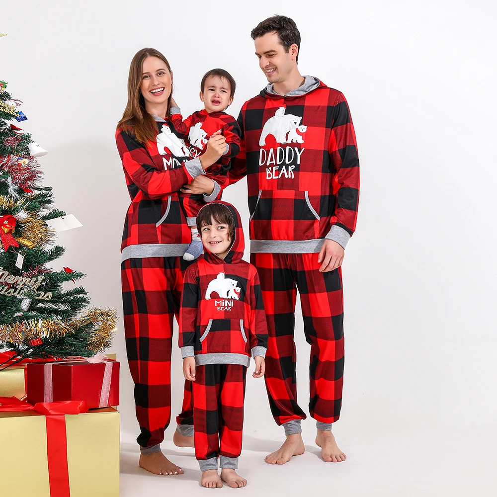 Christmas Family Matching Pajamas Set Family Look Mother Daughter Father Baby Kids Sleepwear Mommy and Me Nightwear Clothes