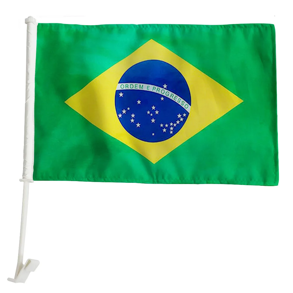 

Xvggdg 30*45cm Brazil National car Flag BRA BRAZ Car window flags