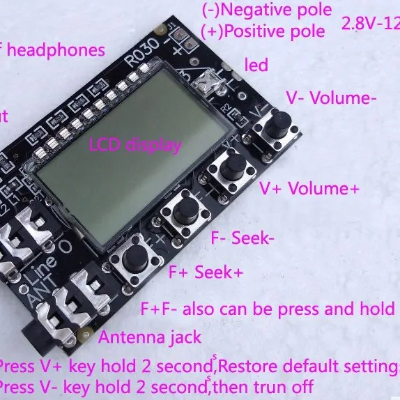 Плата FM-стереопередатчика Модуль FM-передатчика Передатчик 76–108 м [Это не радио
