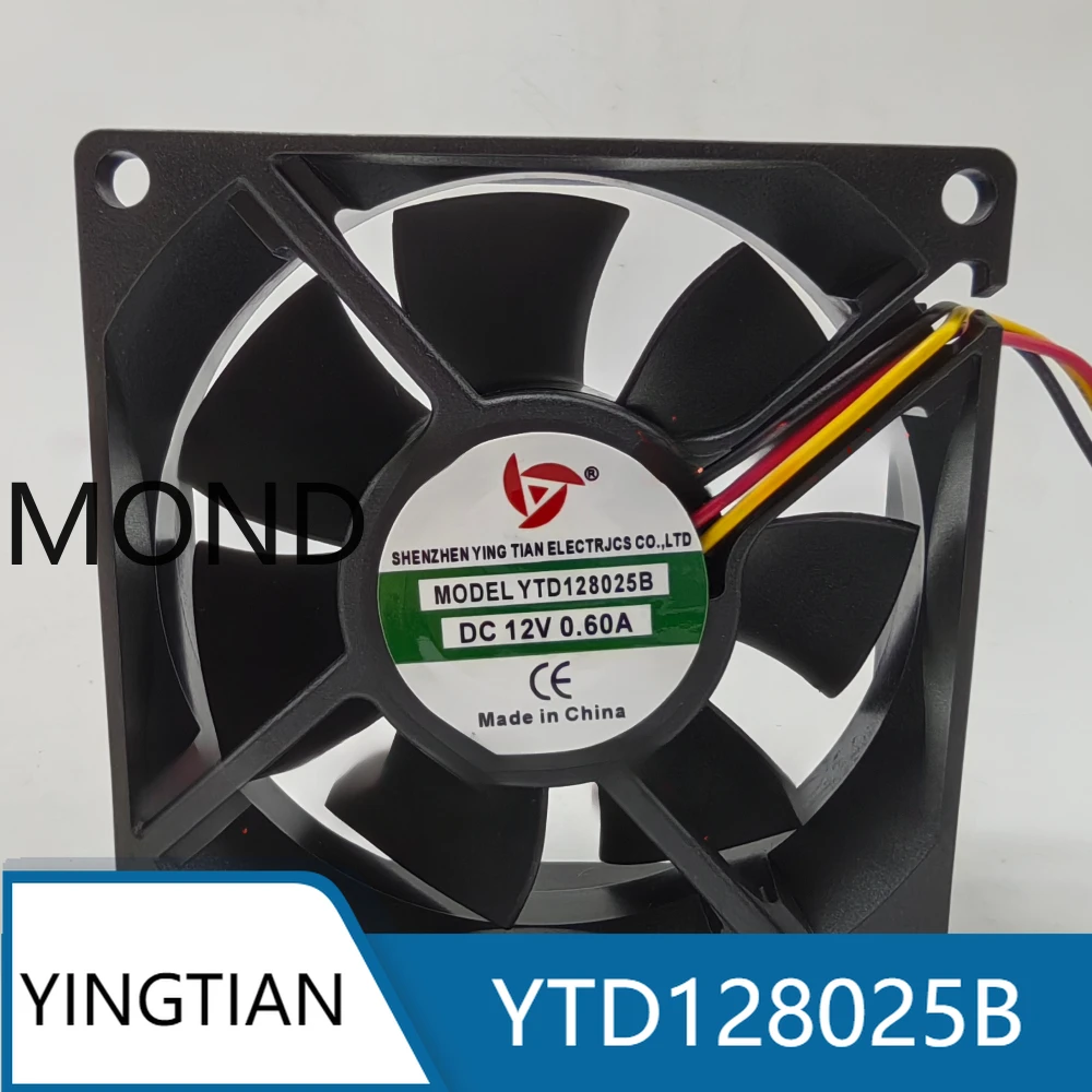 

YTD128025B YINGTIAN 8CM Silent Chassis CPU Power Supply Square Cooling Fan 8025 DC12V 0.60A New