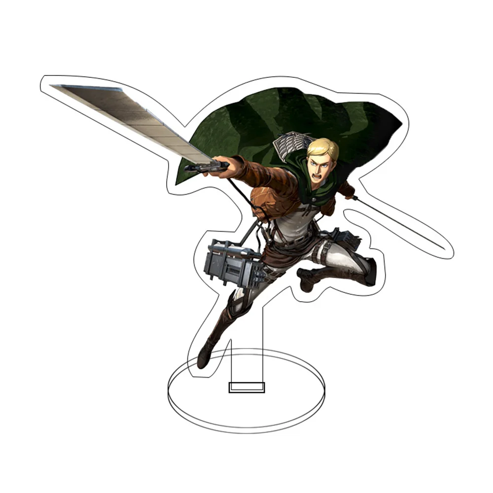 Charm Anime Fans Gifts HD Figure Attack on Titan Alan Yeager Hanji Zoe Acrylic Stand Model Desktop Decoration Series 15cm view 2