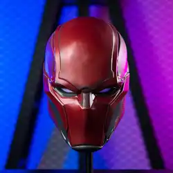 Red Hood Mask Movie Vil lain Cosplay Bat Red Hood Helmet Man Full Head Resin Cosplay Costume Prop Replica Fancy Party Headwear