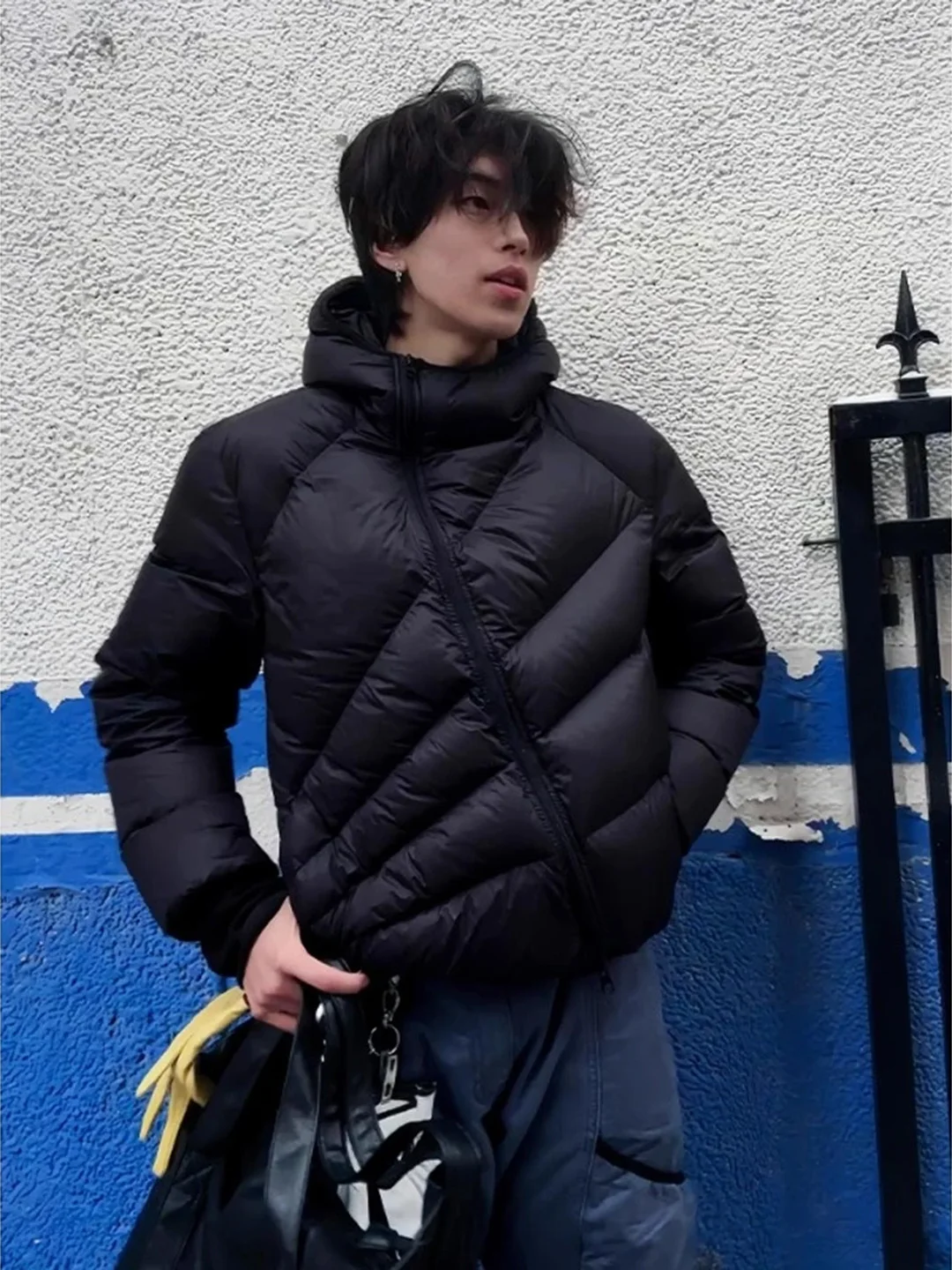 

Bla ort Thiened Lightweight Winter down Jaet Men Women Hooded Ribbone Cotton Coat Zipper Closure Outdoor Ci Casual