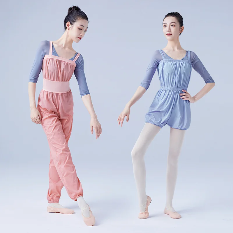 

customized Adult Dance Ballet Professional Warm Up Sweating N Heating jumpsuit Thin waist N slim legs sauna pants Practice pants