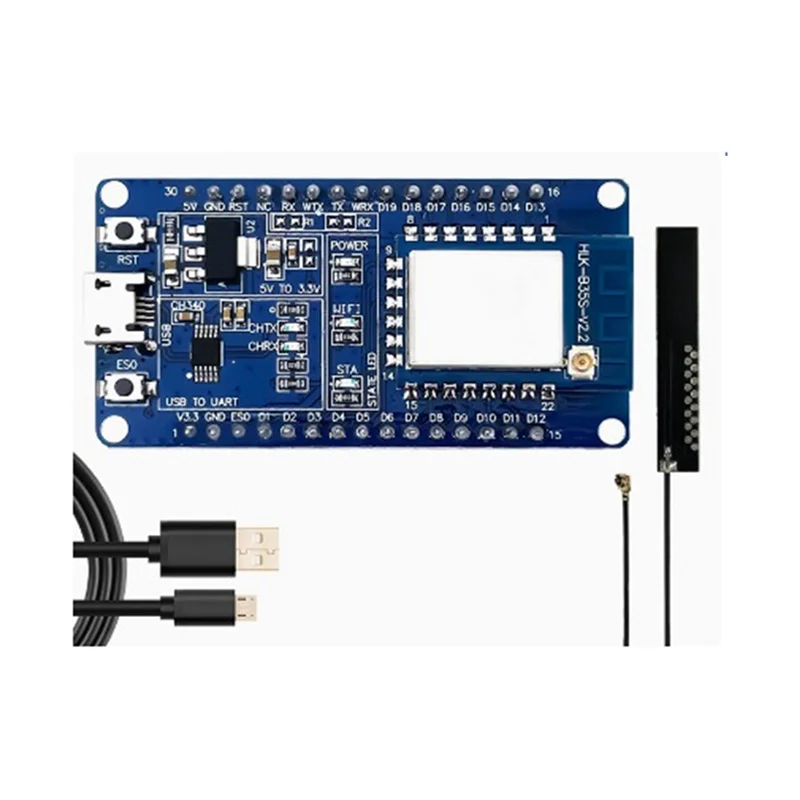 

Module Test Kit Serial To Wifi+BLE5.2 Bluetooth Module B35S Dual Mode Wireless Transmission Low Power Module Test Kit-ABIU