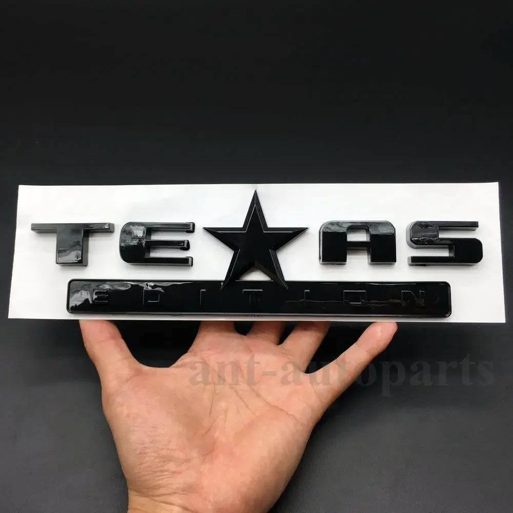 

Black Texas Edition Star Flag Car Auto Body Side Emblem Badge Decal Sticker ABS