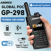 ABBREE GP-298 Network Global POC Walkie Talkie Radio 4G SIM Card Android Bluetooth WiFi Type-C Long Range Ham Radio