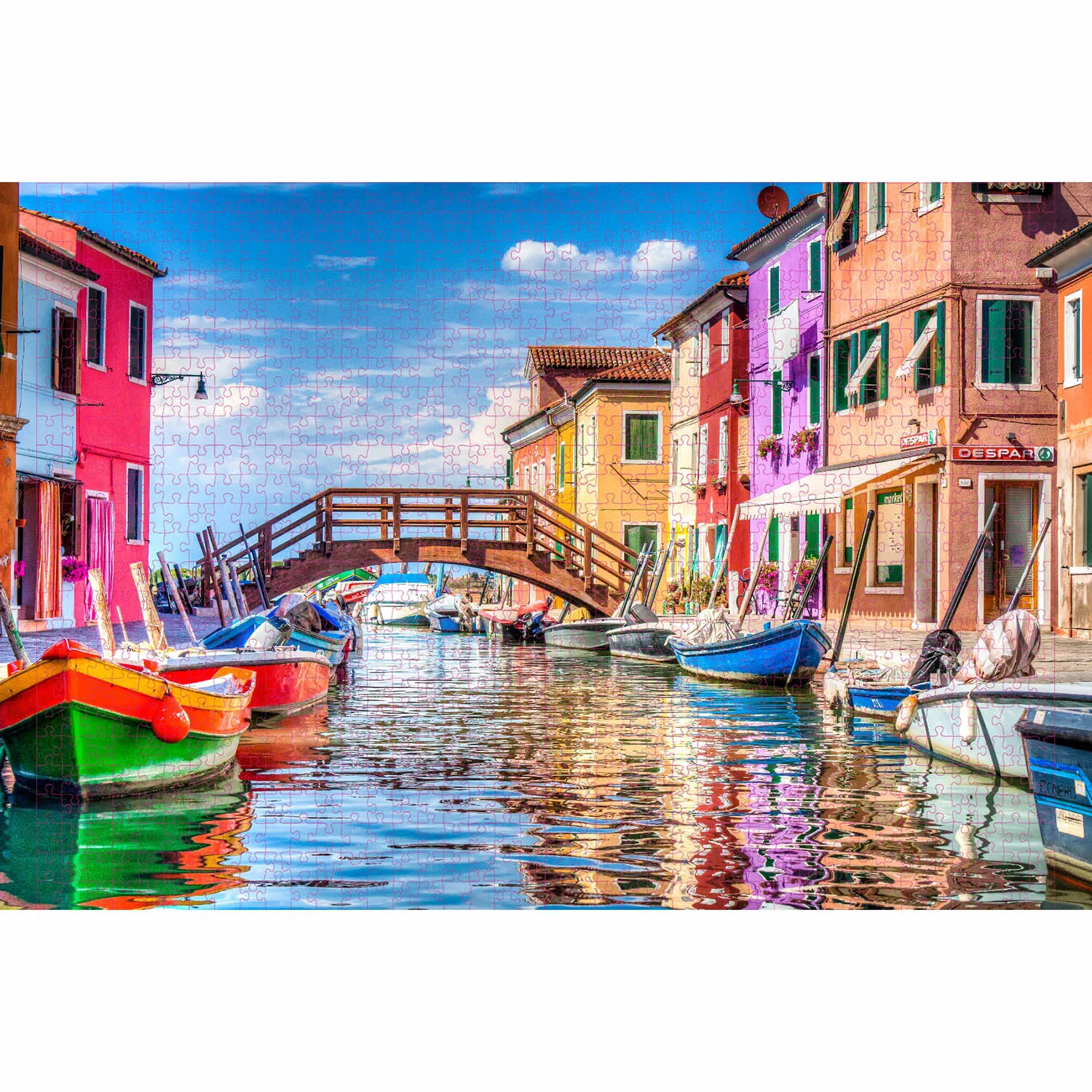 1000 pezzi Burano Island Jigsaw Puzzle Decorazioni per la casa Giochi puzzle per adulti Divertimento per la famiglia Puzzle da pavimento Giocattoli