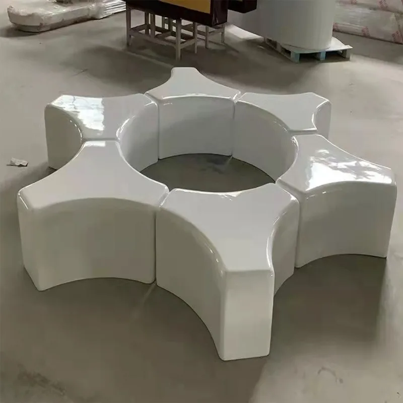 

Customized fiberglass alphabet leisure seat Shopping mall Children's paradise Public area Leisure Y-shaped combination splicing