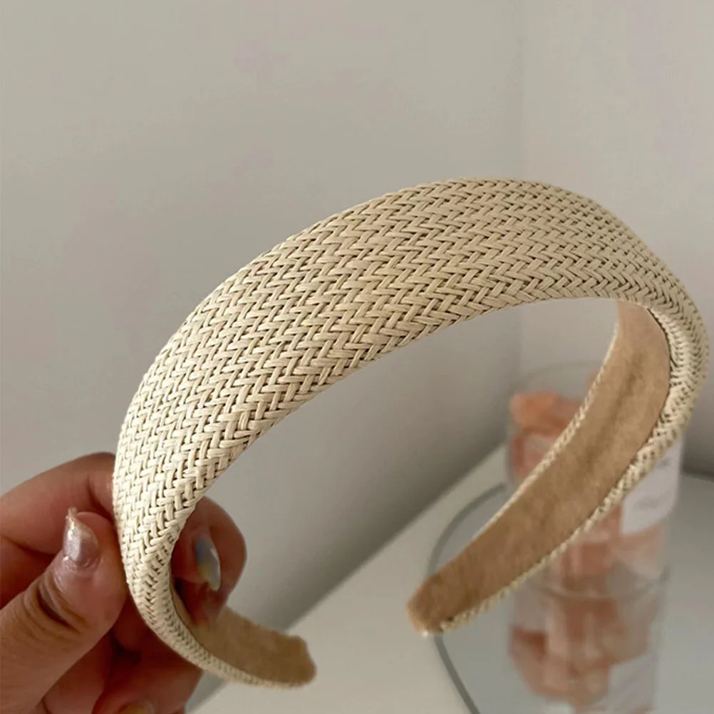 

3 Pcs Band Headband Headbands for Girls Woven Style Hairband Women's Raffia