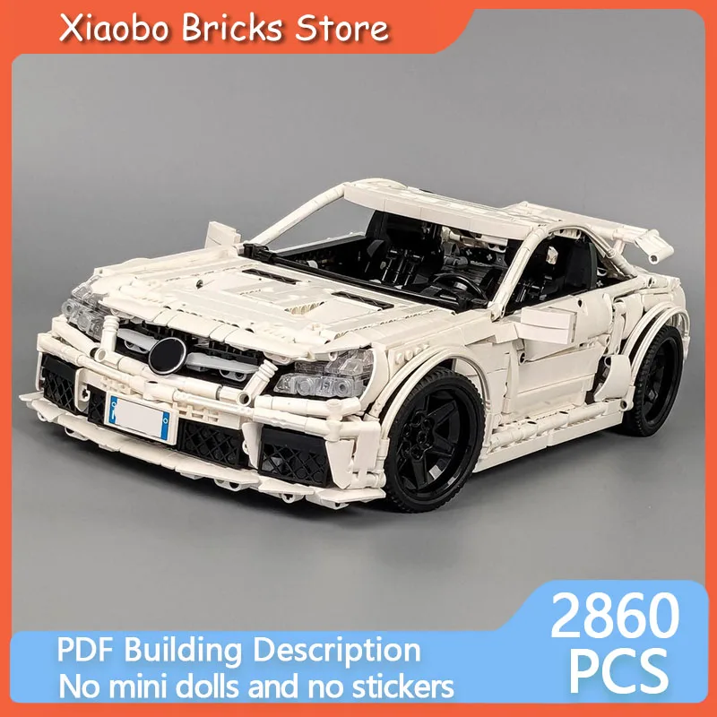 

City Car Model MOC Building Bricks SL65 White Speed Sportscar Modular Technology Gifts Holiday Assemble Children Toys Suit