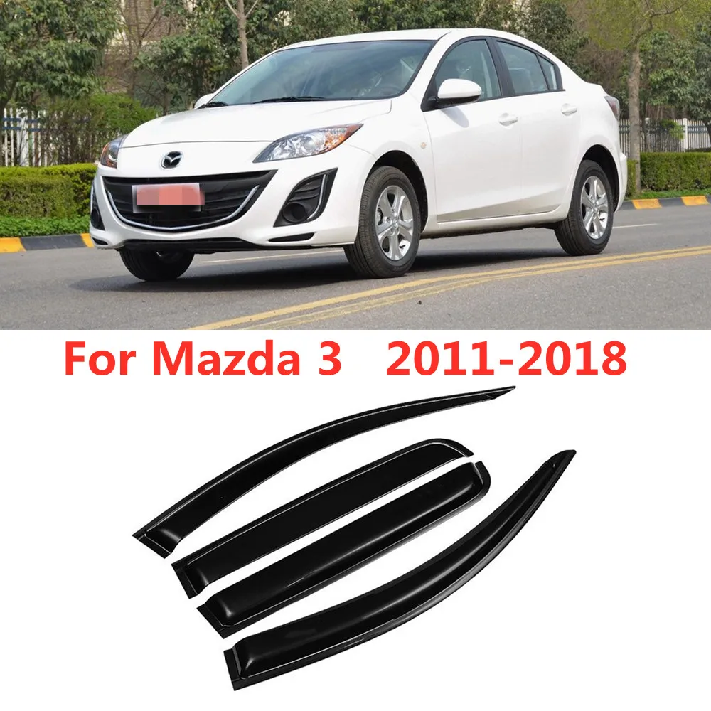 

For Mazda 3 2013 2014 2015 2016 2017 2018 Window Visor Rain Guard Weather Shield Wind Deflector Slim Awning Shelter Raincoat