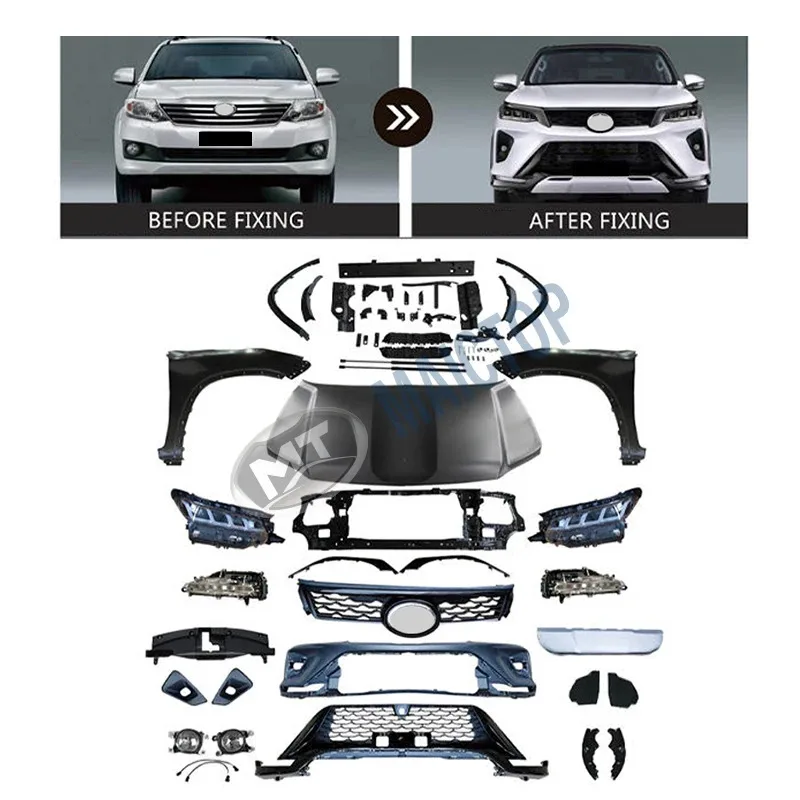 

Maictop Car Accessories Modified Bumper Bodykit Fortuner 2012-2015 Upgrade To 2021