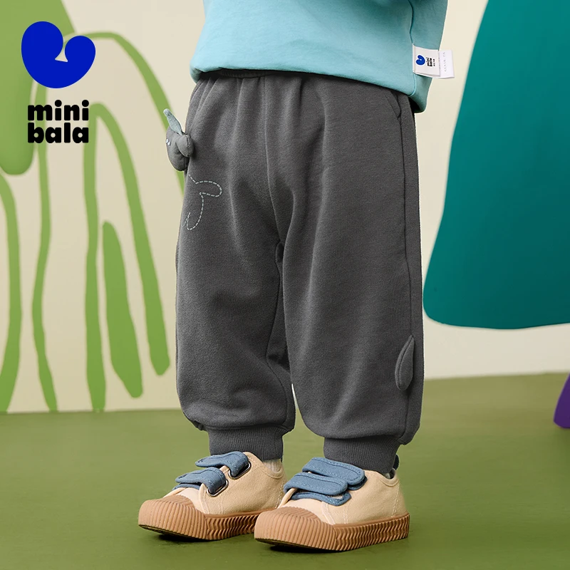 

Мини-детские штаны Balabala для мальчиков и девочек, не деформирующие мягкие хлопковые длинные брюки с регулируемой талией